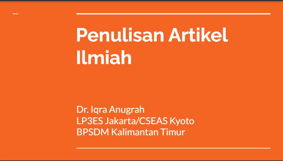 Penulisan Artikel Ilmiah